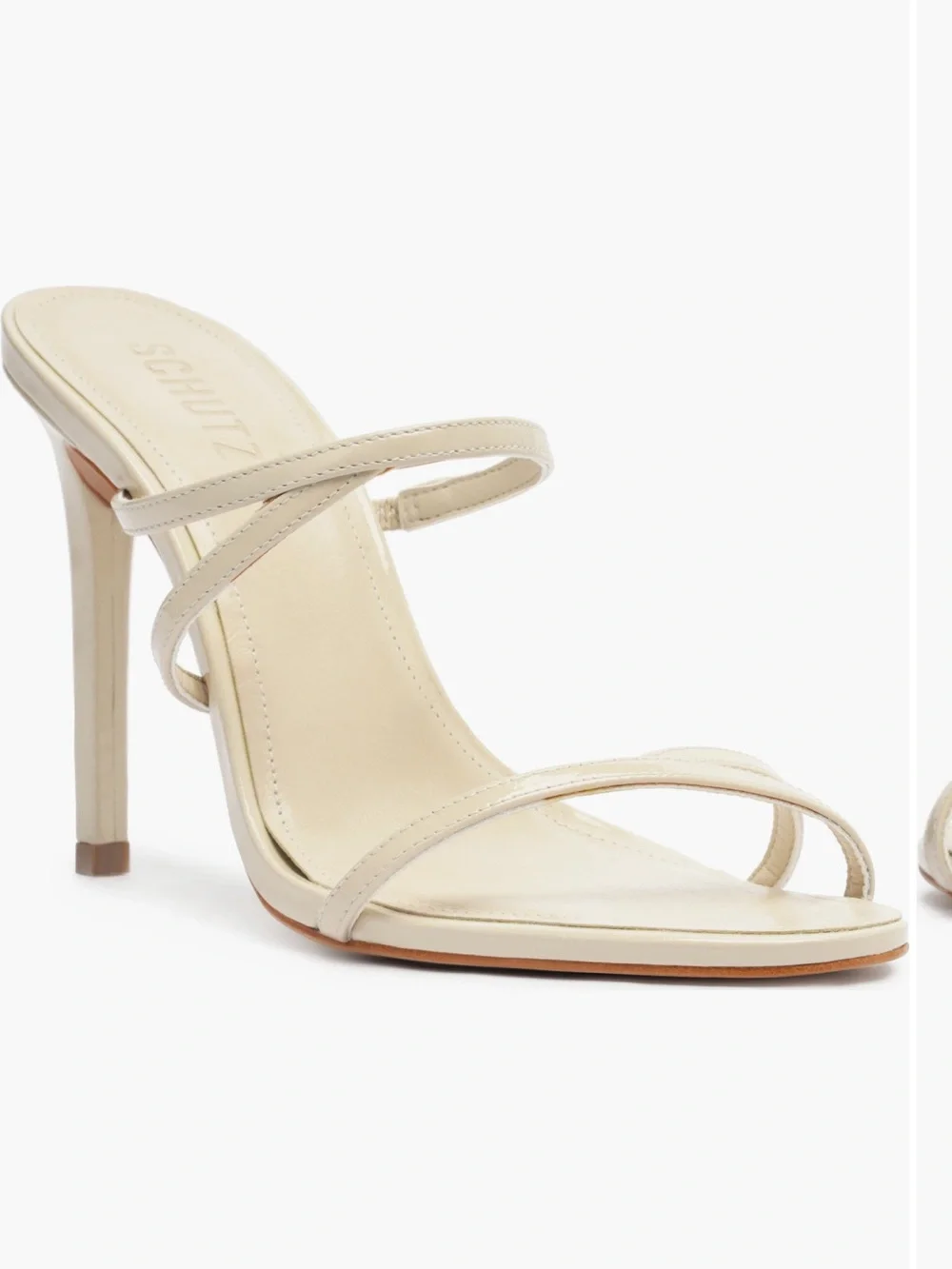 SCHUTZ Cream Strappy Stiletto Sandal